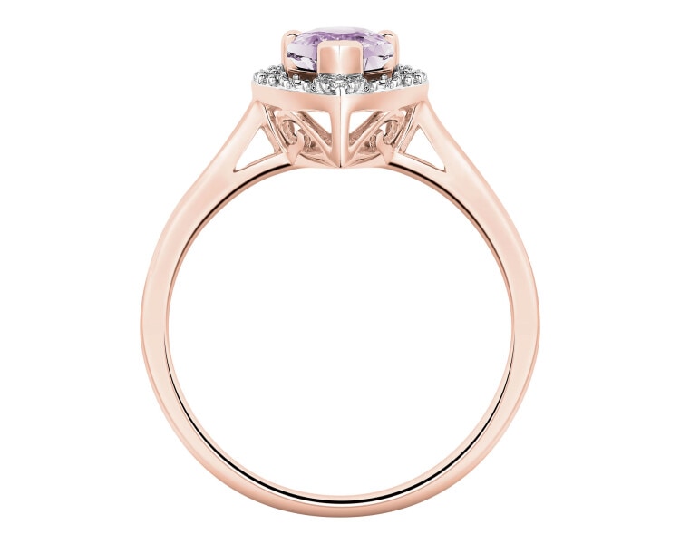 14 K Rhodium-Plated Yellow Gold Necklace with Diamonds - fineness 9 K