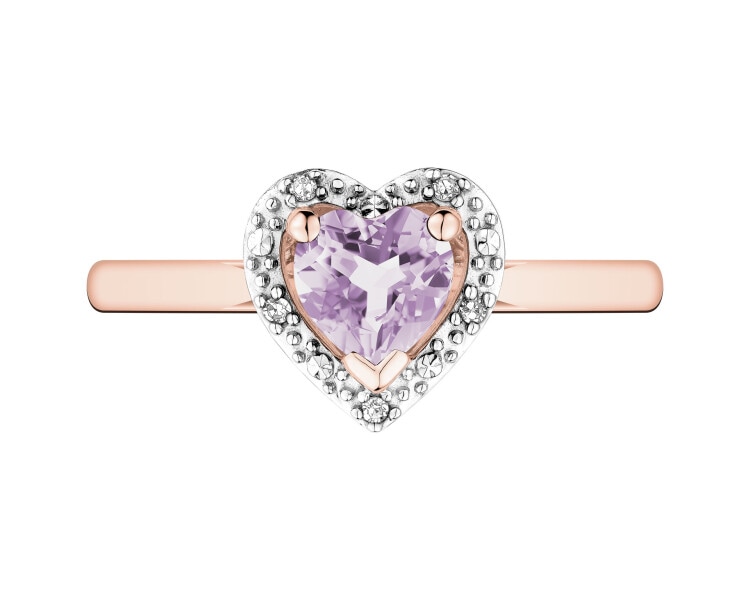 14 K Rhodium-Plated Yellow Gold Necklace with Diamonds - fineness 9 K