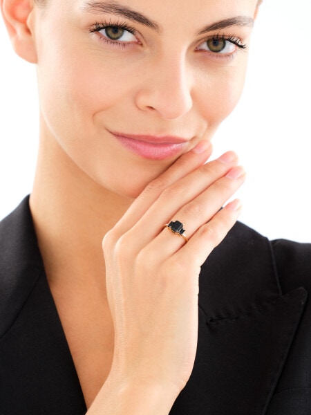 14 K Rhodium-Plated Yellow Gold Necklace with Diamonds - fineness 14 K