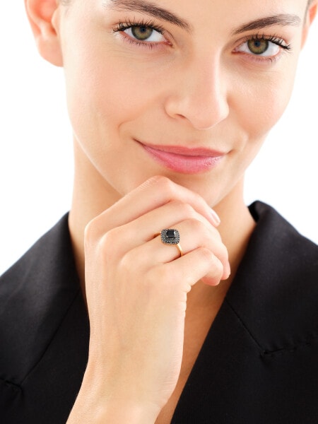 14 K Rhodium-Plated Yellow Gold Necklace with Diamonds - fineness 14 K