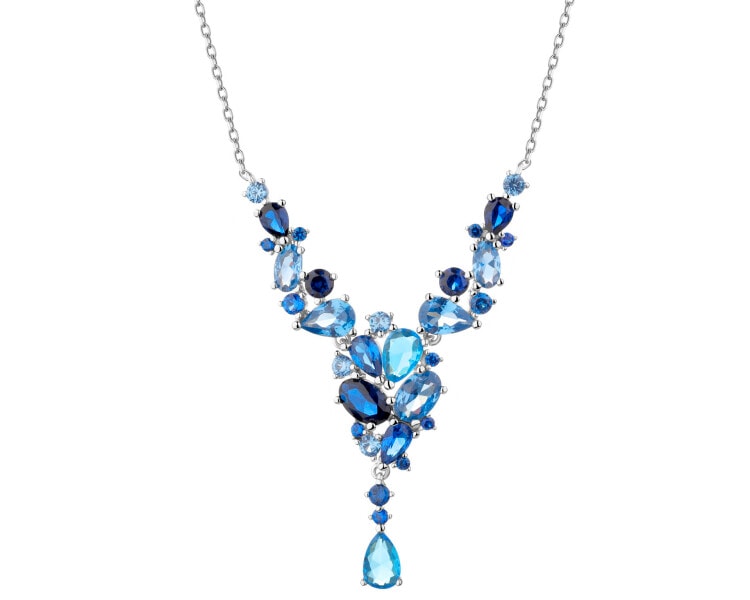 Stříbrný náhrdelník se zirkony