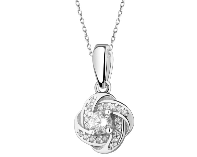 Stříbrný přívěsek se zirkony