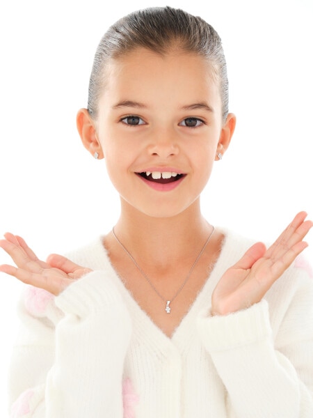 Stříbrné náušnice se zirkony - andílci