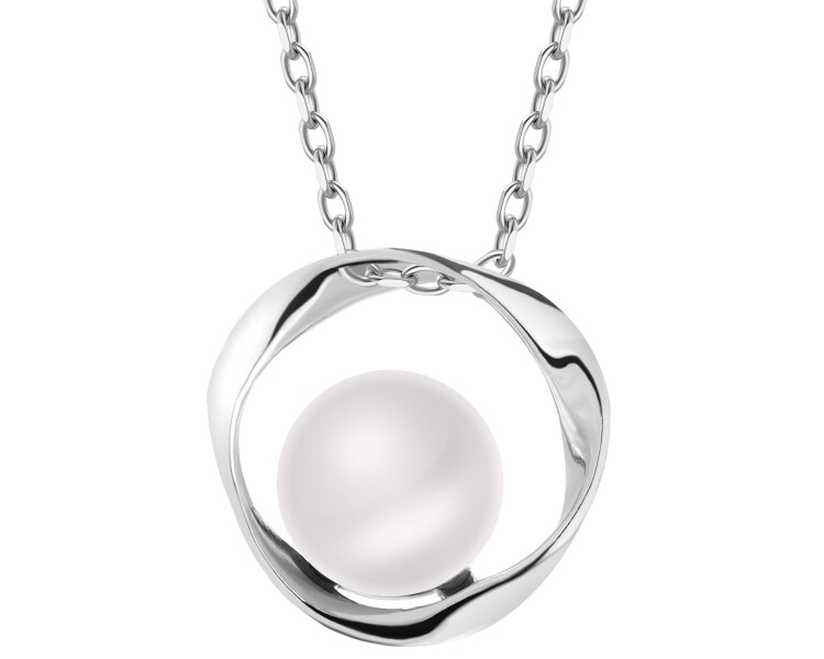 Naszyjnik srebrny z perłą