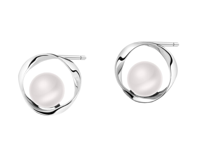 Stříbrné náušnice s perlami