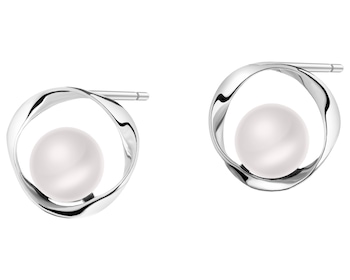 Kolczyki srebrne z perłami