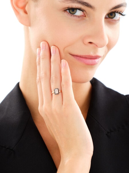 14 K Rhodium-Plated Yellow Gold Necklace with Diamonds - fineness 14 K