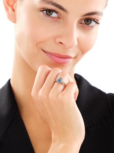 14 K Rhodium-Plated Yellow Gold Necklace with Diamonds - fineness 14 K