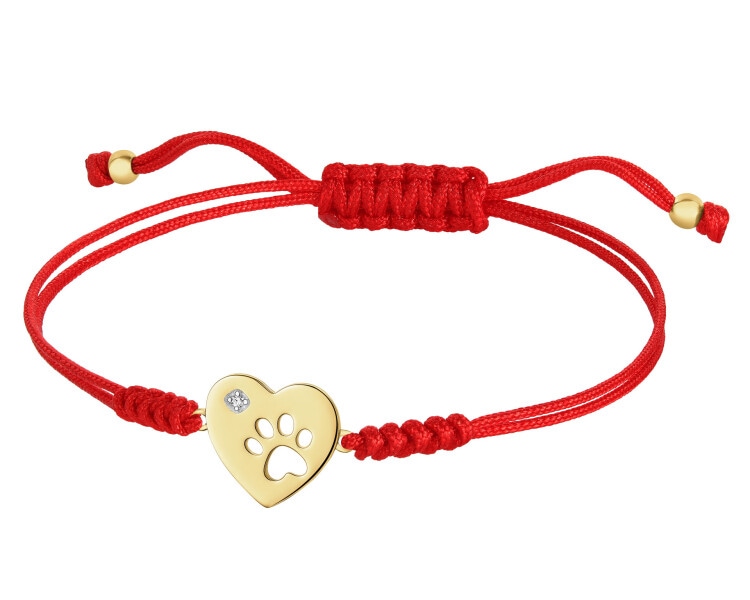 14 K Rhodium-Plated Yellow Gold Necklace with Diamonds - 0,003 ct - fineness 9 K