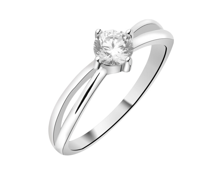 Pierścionek srebrny z cyrkonią