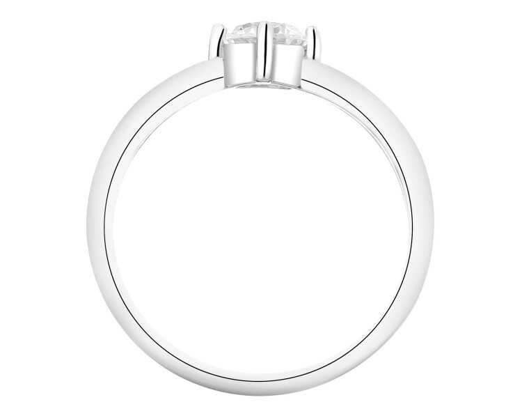 Pierścionek srebrny z cyrkonią