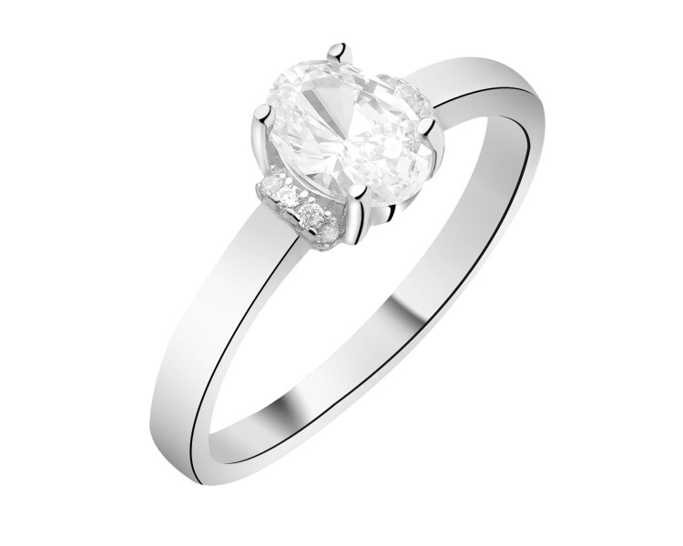 Stříbrný prsten se zirkony