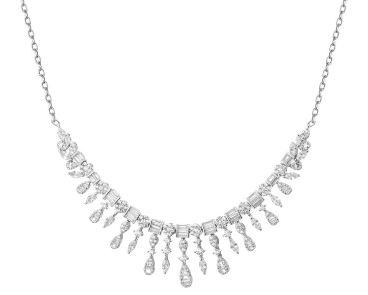 Stříbrný náhrdelník se zirkony