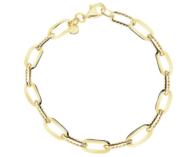 Złota bransoletka - paper clip