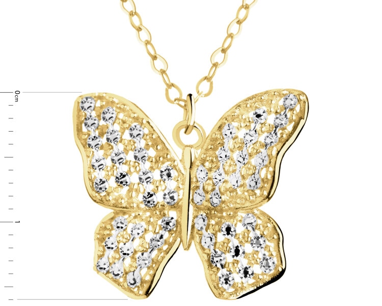 Złoty naszyjnik - motyl