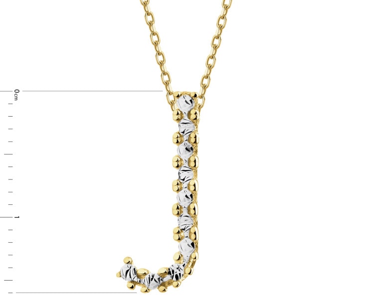 Złoty naszyjnik - litera J