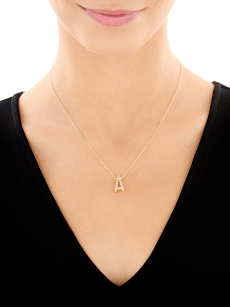 Złoty naszyjnik - litera A
