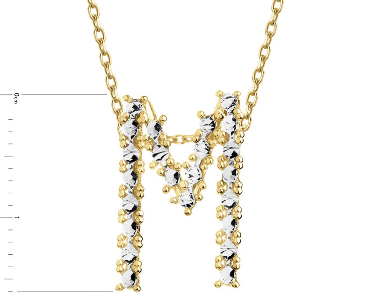 Złoty naszyjnik - litera M