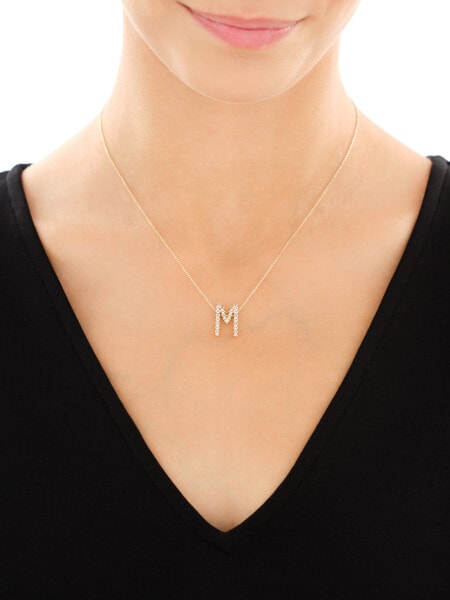 Złoty naszyjnik - litera M