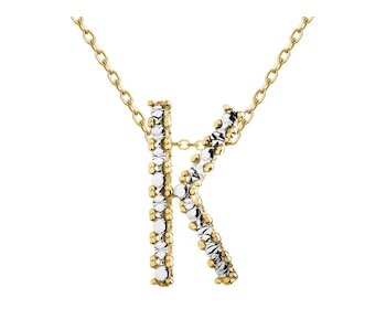 Złoty naszyjnik - litera K