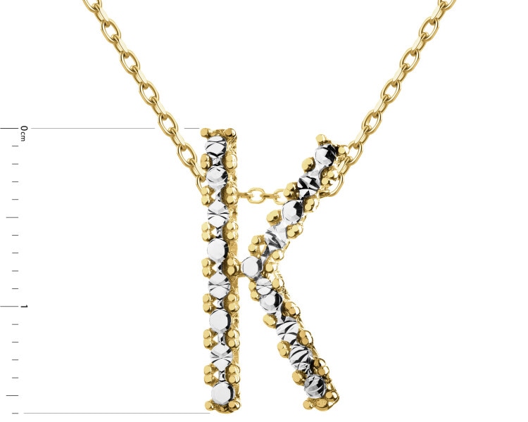 Złoty naszyjnik - litera K