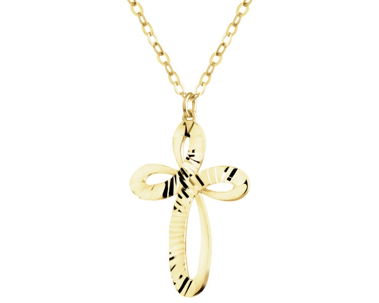 Złoty naszyjnik - krzyż