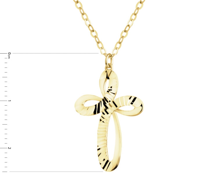 Złoty naszyjnik - krzyż