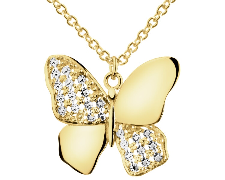 Złoty naszyjnik - motyl