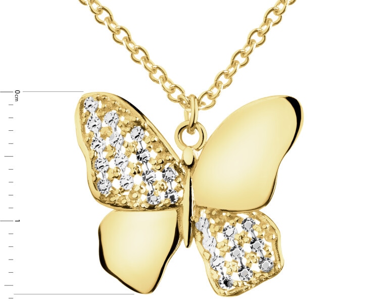 Złoty naszyjnik - motyl