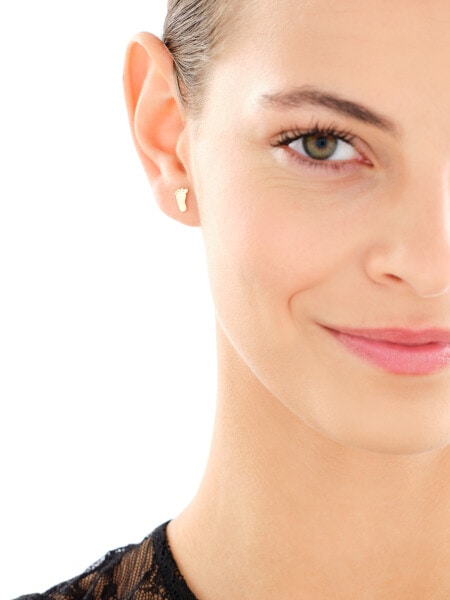 Złote kolczyki - stópki