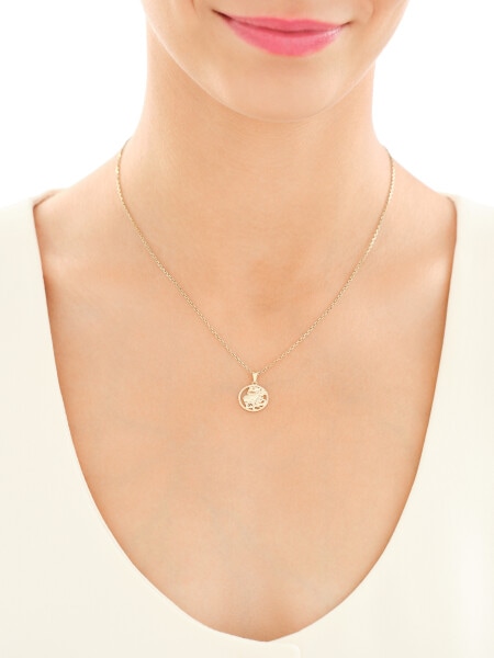 14 K Yellow Gold Earrings with Cubic Zirconia