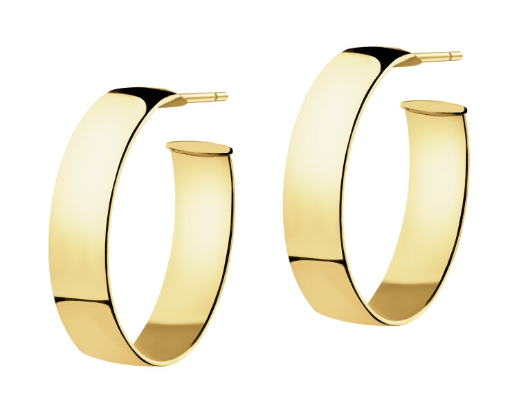 Złote kolczyki - koła