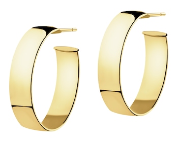 Złote kolczyki - koła