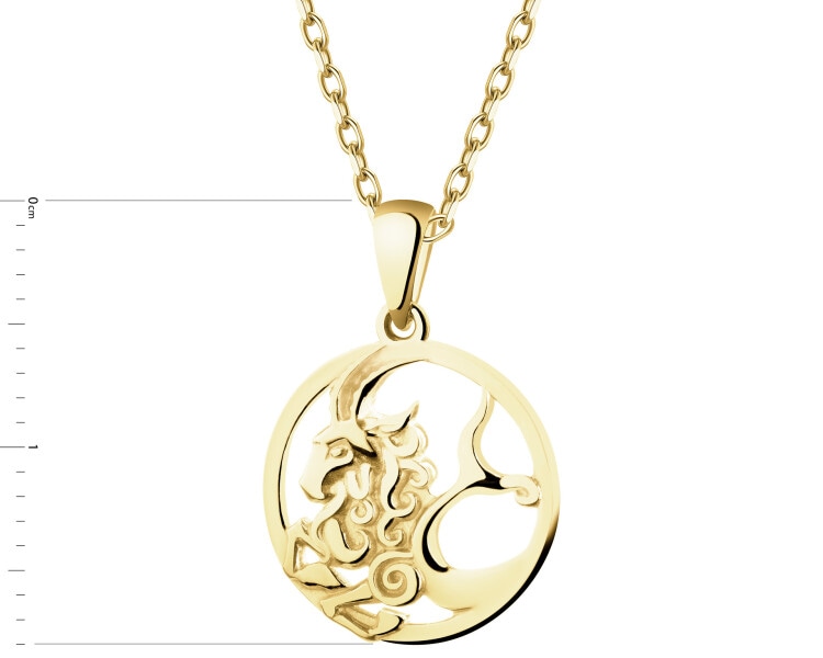 Złota zawieszka - Koziorożec