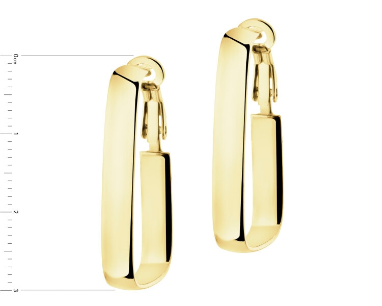 14 K Yellow Gold Earrings with Cubic Zirconia