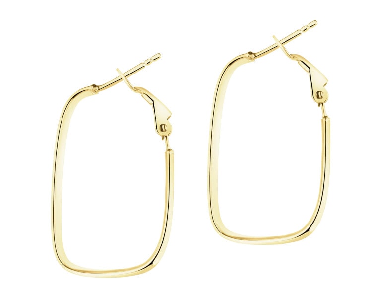 14 K Yellow Gold Earrings with Cubic Zirconia