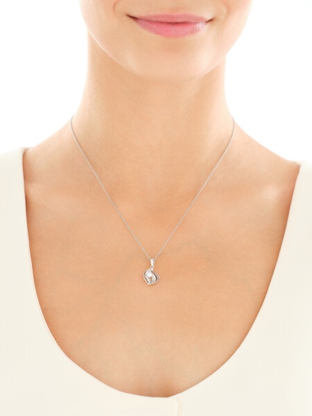 Stříbrný přívěsek se zirkonem