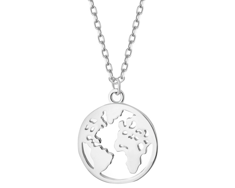 Naszyjnik srebrny - kula ziemska