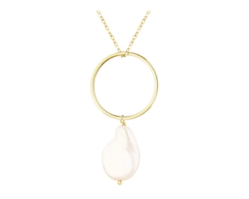 Złoty naszyjnik z perłą