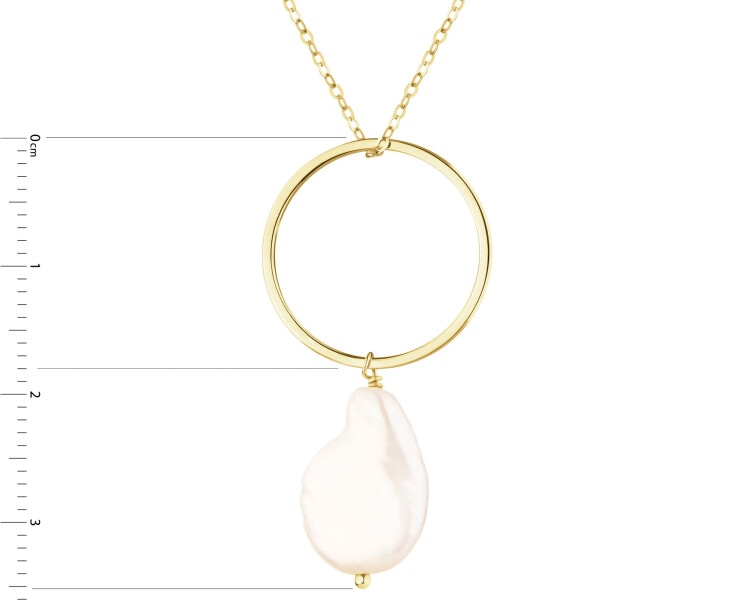 Złoty naszyjnik z perłą