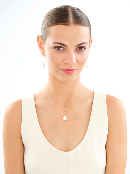 14 K Yellow Gold Earrings with Cubic Zirconia