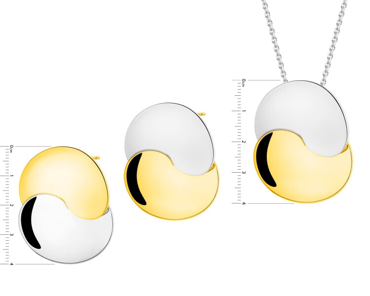 Kolczyki i naszyjnik ze stali szlachetnej - komplet