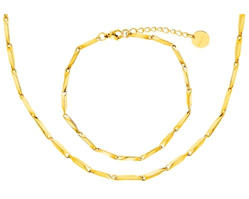 Bransoletka i naszyjnik ze stali szlachetnej - komplet