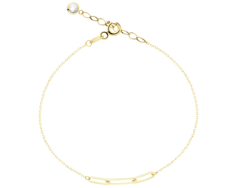 14 K Yellow Gold Earrings with Cubic Zirconia