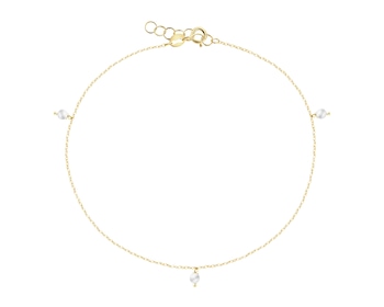 Zlatý náramek s perlami