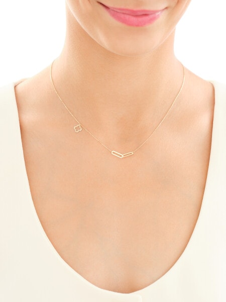 14 K Yellow Gold Earrings with Cubic Zirconia