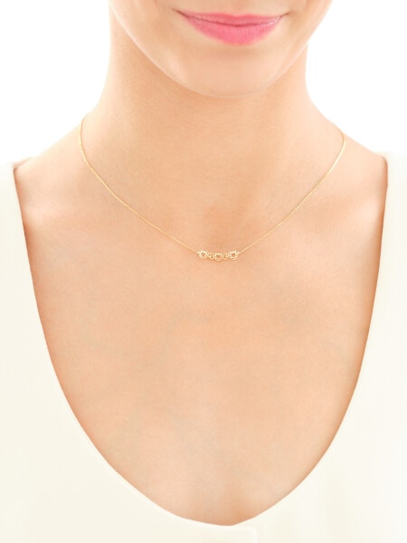 14 K Yellow Gold Earrings with Cubic Zirconia