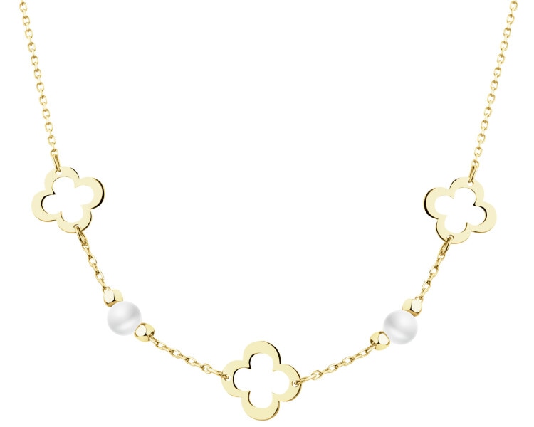 14 K Yellow Gold Earrings with Cubic Zirconia