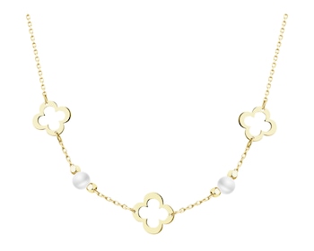 14 K Yellow Gold Earrings with Cubic Zirconia