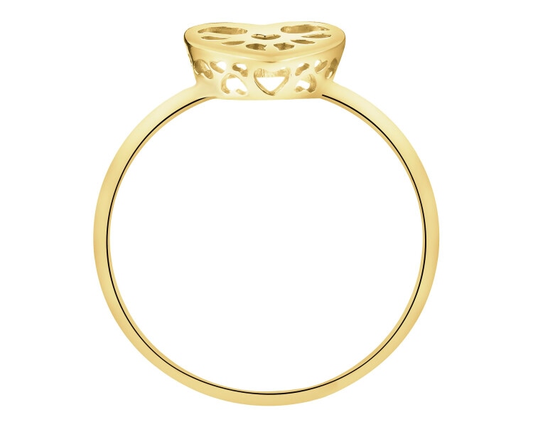 Złoty pierścionek - serce